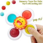 NARRIO Travel Toys for 1 Year Old Boy Gifts, Infant Baby Toys 12-18 Months Suction Cup Spinner Toy, Christmas Birthday Gifts for 1-2 Year Old Girl Spinning Top Sensory Toys for Toddlers Age 1-3 - Image 3